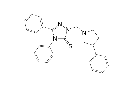 3,4-Diphenyl-1-[(3-phenylpyrrolidin-1-yl)methyl]-4,5-dihydro-1H-1,2,4-triazole-5-thione