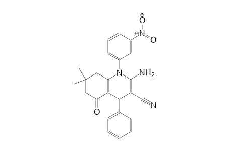2-amino-7,7-dimethyl-1-(3-nitrophenyl)-5-oxo-4-phenyl-1,4,5,6,7,8-hexahydro-3-quinolinecarbonitrile