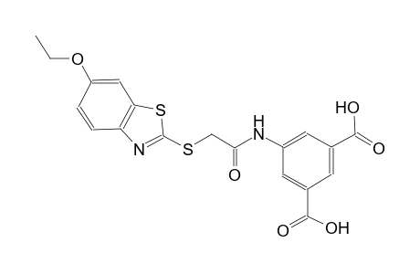 1,3-benzenedicarboxylic acid, 5-[[[(6-ethoxy-2-benzothiazolyl)thio]acetyl]amino]-