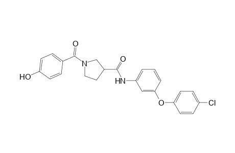 N-(3-(4-chlorophenoxy)phenyl)-1-(4-hydroxyphenylcarbonyl)pyrrolidine-3-carboxamide