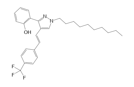 (E)-1-Decyl-3-(2-hydroxyphenyl)-4-(4-trifluoromethylstyryl)-1H-pyrazole