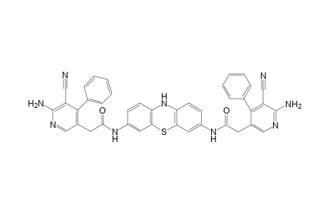 3,7-Bis[2'-amino-3'-cyano-4'-phenylpyridin-5'-ylacetamido]]phenothiazine