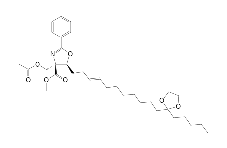 (4S,5S)-4-Acetoxymethyl-5-[(E)-11-(2-pentyl-[1,3]dioxolan-2-yl)-undec-3-enyl]-2-phenyl-4,5-dihydro-oxazole-4-carboxylic acid methyl ester