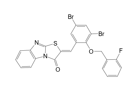 (2Z)-2-[3,5-dibromo-2-(2-fluorobenzyl)oxy-benzylidene]thiazolo[3,2-a]benzimidazol-1-one