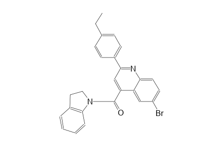 6-bromo-4-(2,3-dihydro-1H-indol-1-ylcarbonyl)-2-(4-ethylphenyl)quinoline