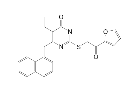 5-ETHYL-2-[(FURAN-2-YLCARBONYLMETHYL)-THIO]-6-(1-NAPHTHYLMETHYL)-PYRIMIDIN-4(3H)-ONE