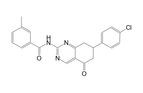 N-[7-(4-chlorophenyl)-5-oxo-5,6,7,8-tetrahydro-2-quinazolinyl]-3-methylbenzamide