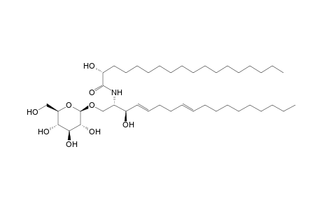 (2S,3R,4E,8E,2'R)-1-O-(beta-D-glucopyranosyl)-N-(2-hydroxyoctadecanoyl)-4,8-sphingadienine