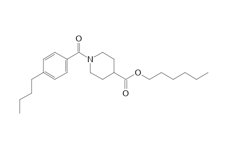 Isonipecotic acid, N-(4-butylbenzoyl)-, hexyl ester