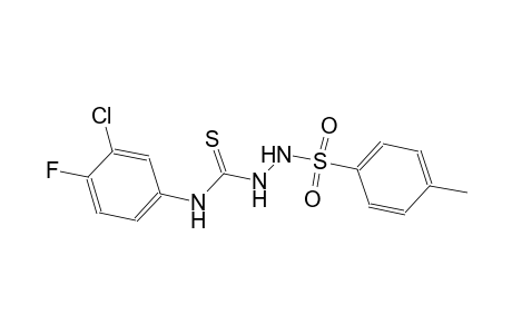 N-(3-chloro-4-fluorophenyl)-2-[(4-methylphenyl)sulfonyl]hydrazinecarbothioamide