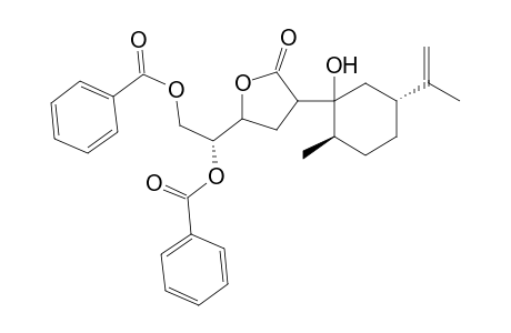 5,6-Di-O-benzoyl-3-deoxygulono-.gama.lactone and dihydrocarvone adduct