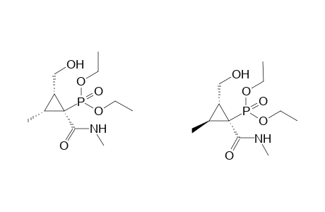 Diethyl 1-alpha-N-methylcarboxamido-2-alpha-methyl-3-alpha-hydroxymethyl-1-cyclopropyl phosphonate and Diethyl 1-alpha-N-methylcarboxamido-2-beta-methyl-3-alpha-hydroxymethyl-1-cyclopropyl phosphonate