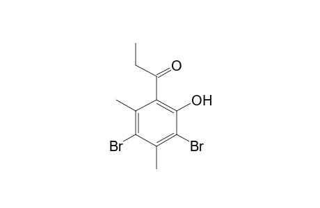 3',5'-DIBROMO-2',4'-DIMETHYL-6'-HYDROXYPROPIOPHENONE