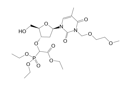 (Diethoxy-phosphoryl)-{(2R,3S,5R)-2-hydroxymethyl-5-[3-(2-methoxy-ethoxymethyl)-5-methyl-2,4-dioxo-3,4-dihydro-2H-pyrimidin-1-yl]-tetrahydro-furan-3-yloxy}-acetic acid ethyl ester