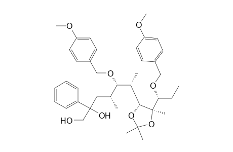 Undecitol, 1,2,6,8,9-pentadeoxy-3,7-bis-O-[(4-methoxyphenyl)methyl]-6,8-dimethyl-4-C-methyl-4,5-O-(1-methylethylidene)-10-C-phenyl-