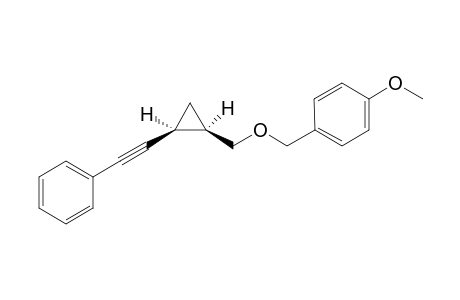 1-Methoxy-4-((1R*,2S*)-2-phenylethynylcyclopropylmethoxymethyl)benzene