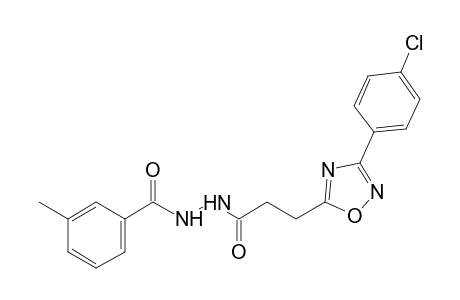 1-{3-[3-(p-chlorophenyl)-1,2,4-oxadiazol-5-yl]propionyl}-2-(m-toluoyl)hydrazine