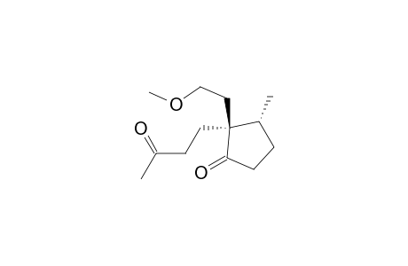 Cyclopentanone, 2-(2-methoxyethyl)-3-methyl-2-(3-oxobutyl)-, (2R-trans)-