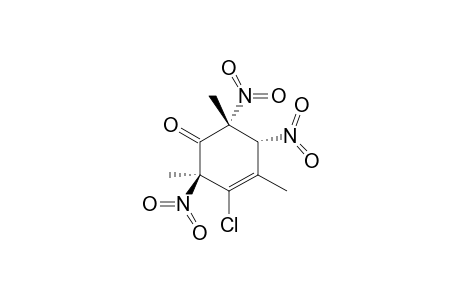 3-CHLORO-2,4,6-TRIMETHYL-R-2,T-5,C-6-TRINITROCYCLOHEX-3-ENONE