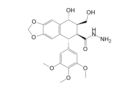 (5R,6S,7R,8R)-8-hydroxy-7-(hydroxymethyl)-5-(3,4,5-trimethoxyphenyl)-5,6,7,8-tetrahydrobenzo[f][1,3]benzodioxole-6-carbohydrazide