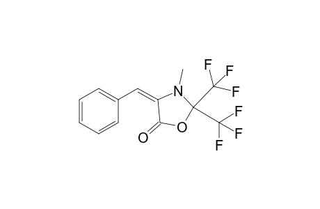 (4E)-3-methyl-4-(phenylmethylene)-2,2-bis(trifluoromethyl)-5-oxazolidinone