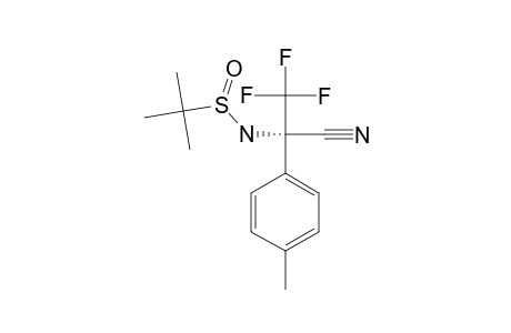 (R)-1,1,1-TRIFLUORO-2-(N-(R)-TERT.-BUTANESULFINYL)-AMINO-2-CYANO-2-(4-METHYLPHENYL)-ETHANE