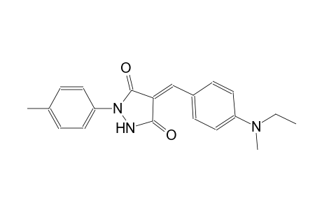 (4E)-4-{4-[ethyl(methyl)amino]benzylidene}-1-(4-methylphenyl)-3,5-pyrazolidinedione