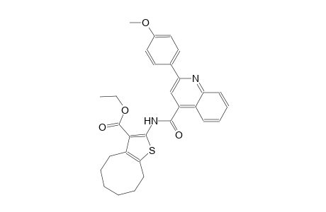 ethyl 2-({[2-(4-methoxyphenyl)-4-quinolinyl]carbonyl}amino)-4,5,6,7,8,9-hexahydrocycloocta[b]thiophene-3-carboxylate