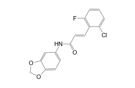 (2E)-N-(1,3-benzodioxol-5-yl)-3-(2-chloro-6-fluorophenyl)-2-propenamide