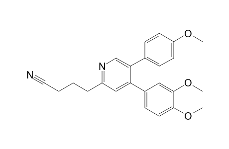 4-(3,4-Dimethoxyphenyl)-5-(p-methoxyphenyl)-2-(3-cyanopropyl)pyridine