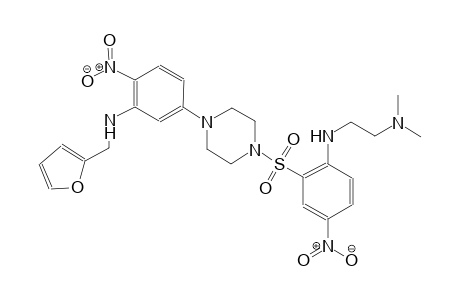 N~1~-{2-[(4-{3-[(2-furylmethyl)amino]-4-nitrophenyl}-1-piperazinyl)sulfonyl]-4-nitrophenyl}-N~2~,N~2~-dimethyl-1,2-ethanediamine