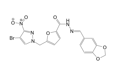 N'-[(E)-1,3-benzodioxol-5-ylmethylidene]-5-[(4-bromo-3-nitro-1H-pyrazol-1-yl)methyl]-2-furohydrazide