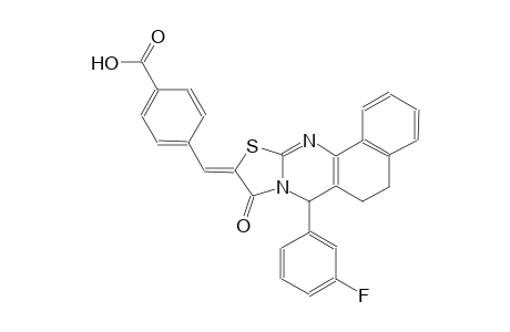 4-[(Z)-(7-(3-fluorophenyl)-9-oxo-5,7-dihydro-6H-benzo[h][1,3]thiazolo[2,3-b]quinazolin-10(9H)-ylidene)methyl]benzoic acid