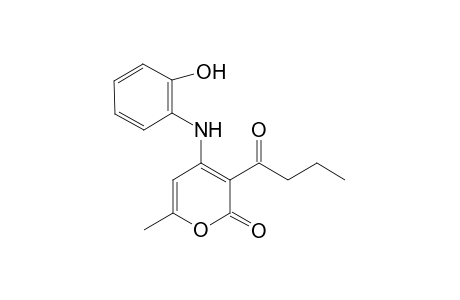 3-Butanoyl-4-[(2-hydroxyphenyl)amino]-6-methyl-2H-pyran-2-one