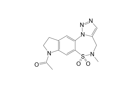 N-acylated indoline fused 1,2,3-triazolothiadiazepine-1,1-dioxide