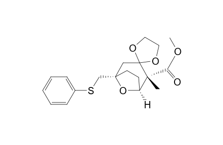 (1R*,4R*,5S*)-4-(Methoxycarbonyl)-4-mehyl-1-[(phenylthio)methyl]-8-oxabicyclo[3.2.1]octan-3-one,Ethylene Acetal