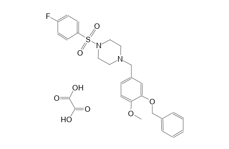 1-(3-(benzyloxy)-4-methoxybenzyl)-4-((4-fluorophenyl)sulfonyl)piperazine oxalate