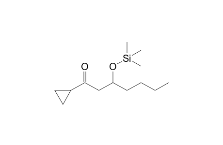 1-Cyclopropyl-3-[(trimethylsilyl)oxy]heptan-1-one