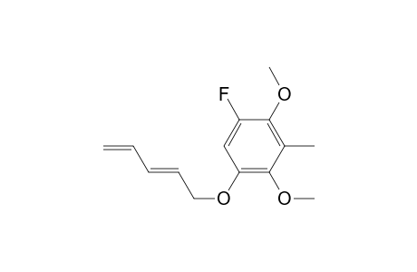 Benzene, 1-fluoro-2,4-dimethoxy-3-methyl-5-(2,4-pentadienyloxy)-, (E)-