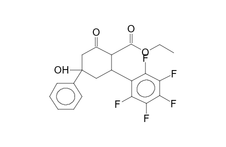 ETHYL 4-PHENYL-6-PENTAFLUOROPHENYLCYCLOHEXAN-2-ON-4-OL-1-CARBOXYLATE