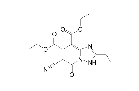 6-cyano-2-ethyl-5-keto-3H-[1,2,4]triazolo[1,5-a]pyridine-7,8-dicarboxylic acid diethyl ester