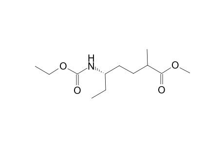 Methyl 5-[N-(ethoxycarbonyl)amino]-2-methylheptanoate