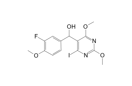 (3-fluoro-4-methoxyphenyl)(4-iodo-2,6-dimethoxypyrimidin-5-yl)methanol