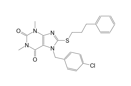 7-(4-chlorobenzyl)-1,3-dimethyl-8-[(3-phenylpropyl)sulfanyl]-3,7-dihydro-1H-purine-2,6-dione