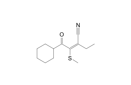 2-Cyano-1-cyclohexylcarbonyl-1-butenyl methyl sulfide