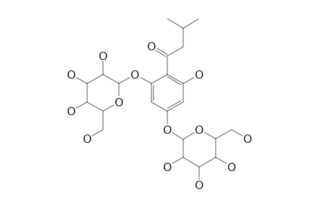 LYSIDISIDE_B;1-(3-METHYLBUTANOYL)-PHLOROGLUCINOL]-2-O-BETA-D-GLUCOPYRANOSYL-4-O-BETA-D-GLUCOPYRANOSIDE