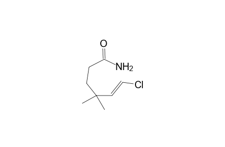 (E)-6-chloro-4,4-dimethylhex-5-enamide