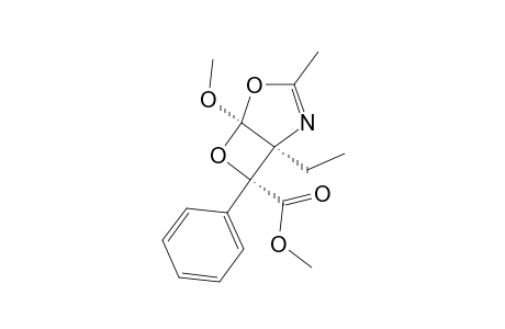 EXO-1-ETHYL-5-METHOXY-3-METHYL-7-PHENYL-4,6-DIOXA-2-AZABICYCLO-[3.2.0]-HEPT-2-ENE-7-CARBOXYLIC-ACID-METHYLESTER