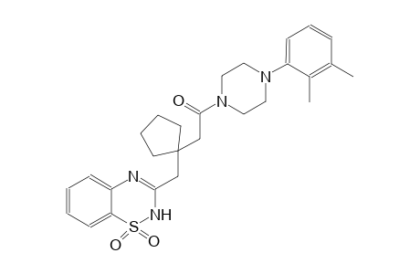 2H-1,2,4-benzothiadiazine, 3-[[1-[2-[4-(2,3-dimethylphenyl)-1-piperazinyl]-2-oxoethyl]cyclopentyl]methyl]-, 1,1-dioxide