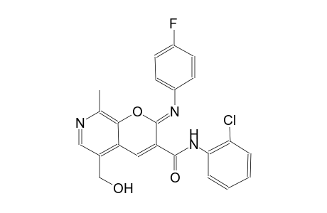 2H-pyrano[2,3-c]pyridine-3-carboxamide, N-(2-chlorophenyl)-2-[(4-fluorophenyl)imino]-5-(hydroxymethyl)-8-methyl-, (2Z)-